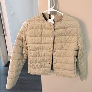 H&M Light Olive Puffer Jacket